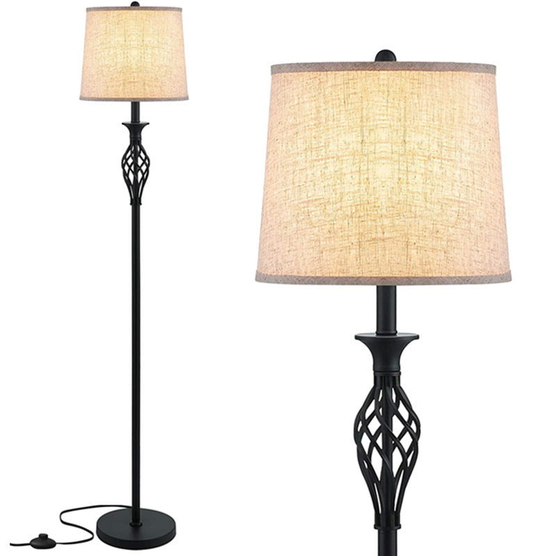 Retro floor lamp, American minimalist style, wrought iron, bedroom, bedside, living room, study, floor lamp, minimalist wrought iron lamp 597