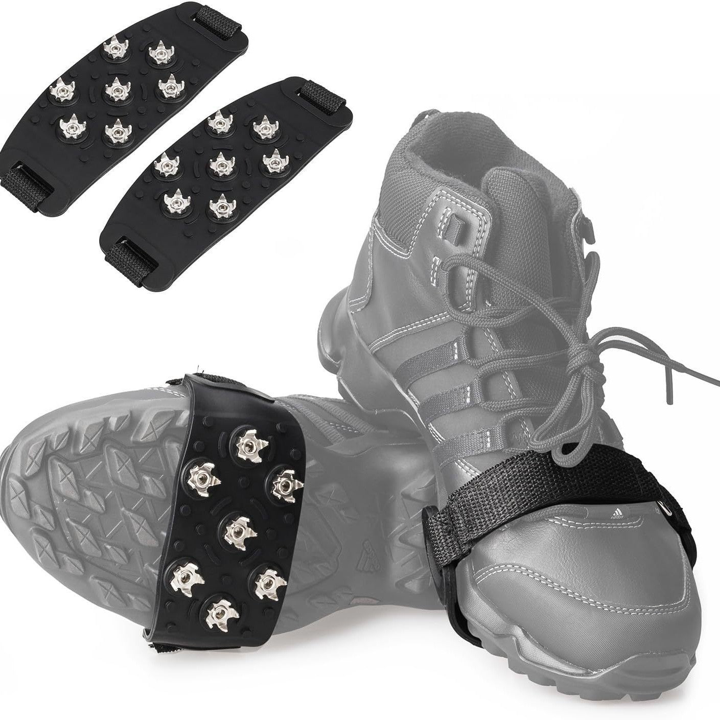 Velcro crampons for outdoor mountaineering and rock climbing shoes, crampons for mud and snow, anti-slip crampons 520