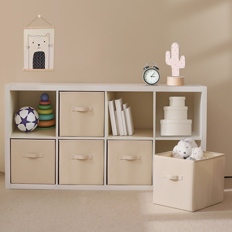 Foldable fabric storage box with handle, wardrobe drawer-style, square, lidless fabric storage box for clothes and miscellaneous items 613