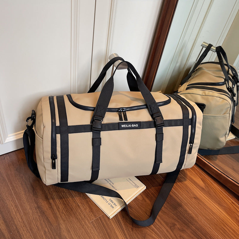 Large-capacity travel bag cover for both long and short distances, with trolley handle, lightweight and durable 507