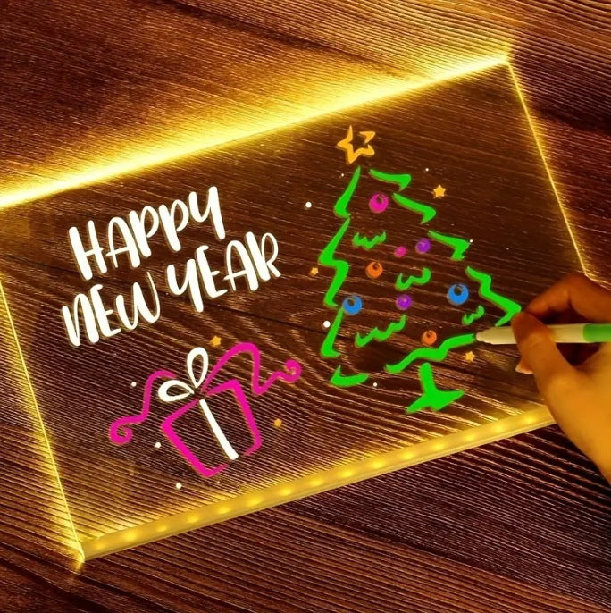 Large LED bulletin board with color, illuminated message board, drawing and writing board 566