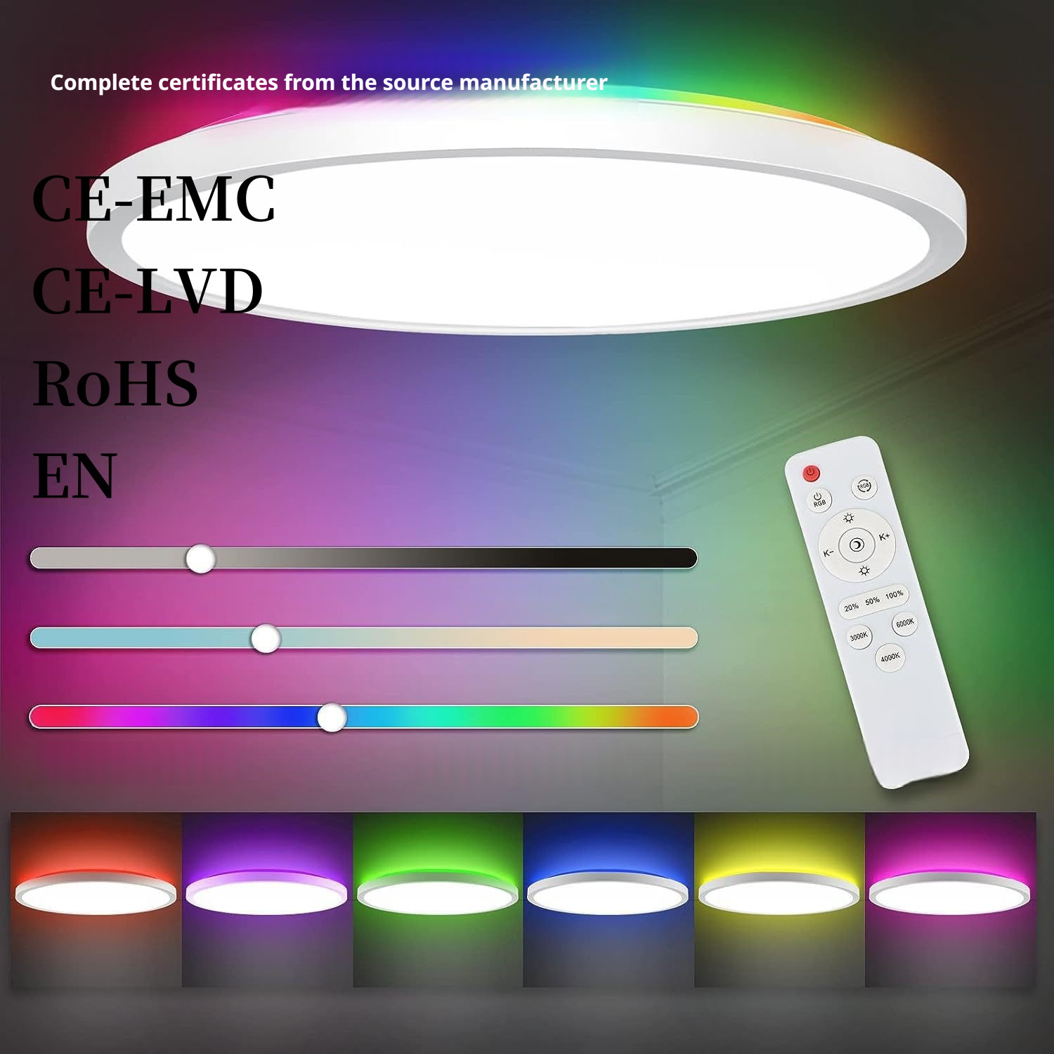 Bedroom Light Warm and Romantic Room Round Simple Modern Living Room Light LED Ultra Thin Ceiling Light 553