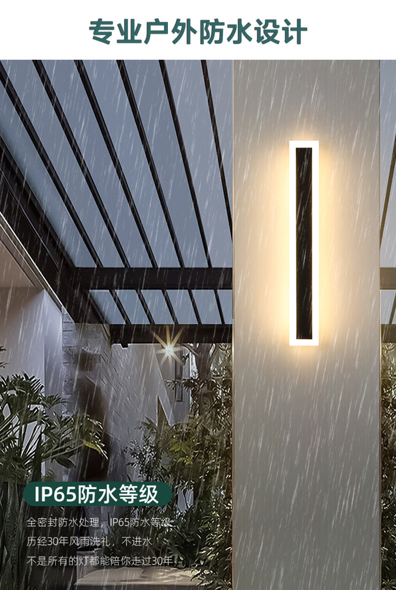Minimalist long outdoor waterproof LED wall lamp decoration background wall lamp engineering wall washing lamp villa gate courtyard lamp 576