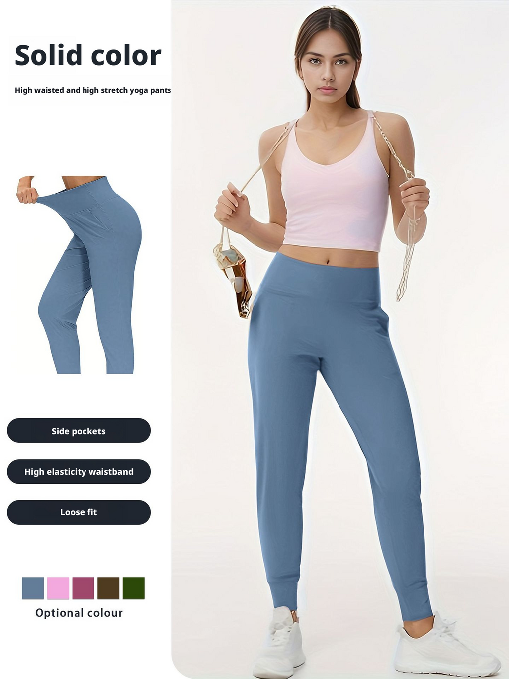Spring/Summer Casual Pants, Tapered Leg, Slim Fit, Skin-Friendly, Stylish, Soft, Breathable, Loose Fit, Long Pants for Women 468