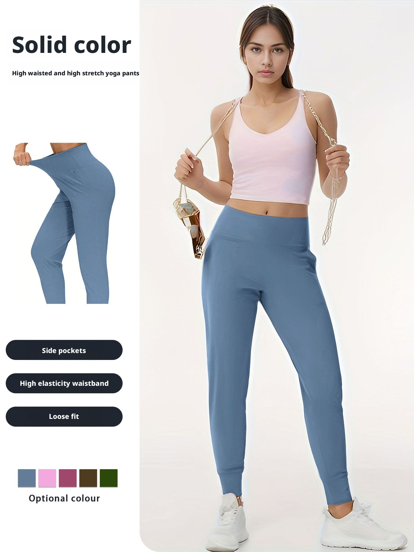 Spring/Summer Casual Pants, Tapered Leg, Slim Fit, Skin-Friendly, Stylish, Soft, Breathable, Loose Fit, Long Pants for Women 468