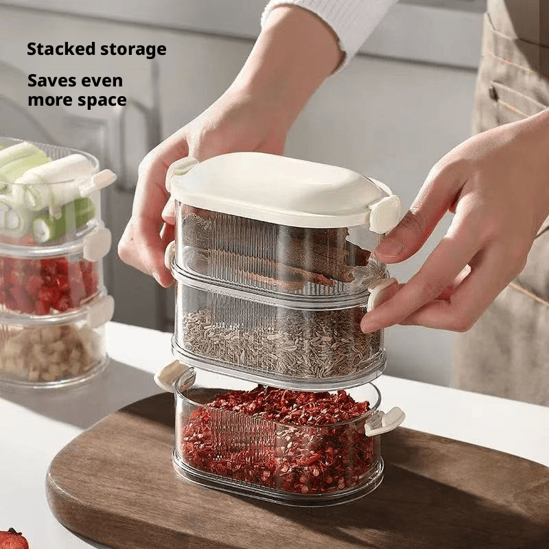 Spice storage box, seasoning jar, household high-end peppercorn and star anise storage box, airtight jar, kitchen food grade 609