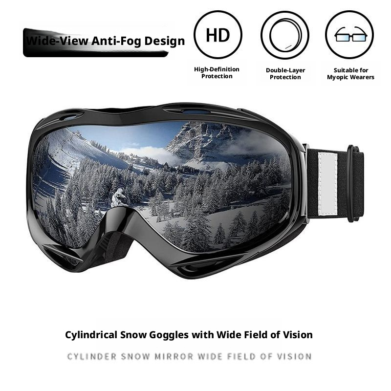Winter snow surface ski goggles, windproof and anti-fog, prescription ski goggles, unisex 524