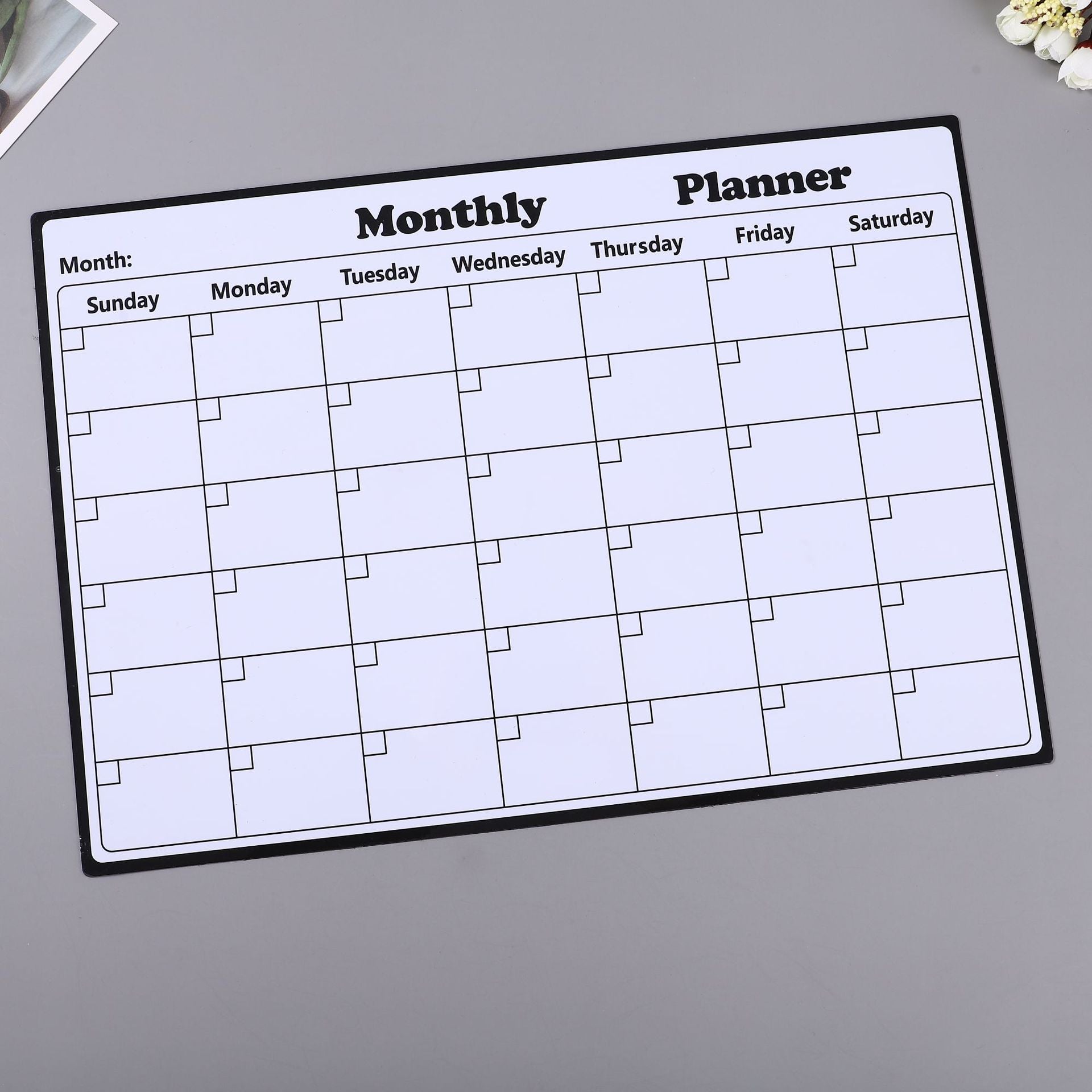 Magnetic schedule customized refrigerator sticker calendar magnetic whiteboard sticker 579