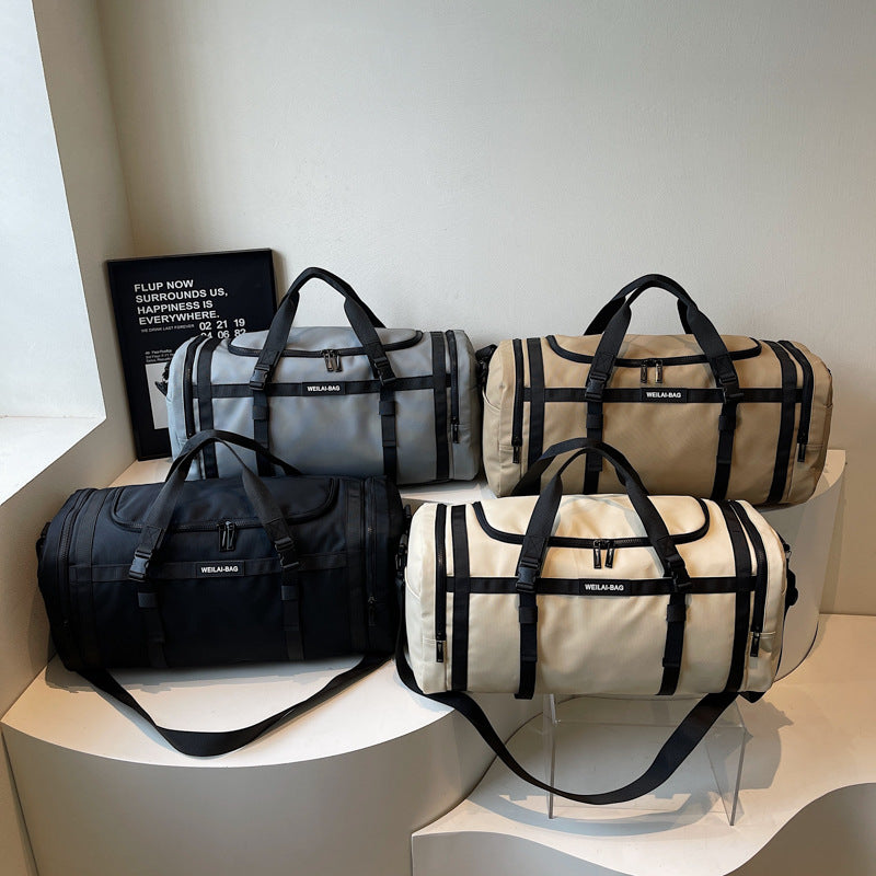 Large-capacity travel bag cover for both long and short distances, with trolley handle, lightweight and durable 507