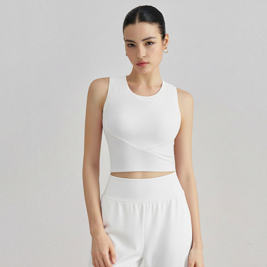 FPS Fixed Cup Sports Vest One-Piece Fitted Slimming Fitness Bra 1506WX