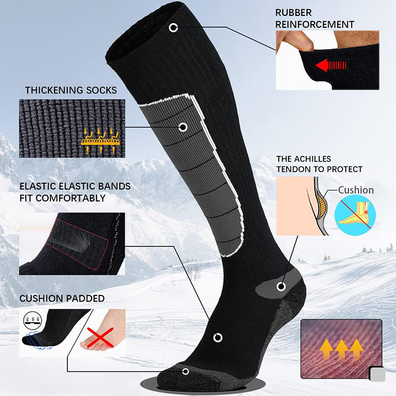 Winter ski socks, extra thick and warm, hiking socks, men's and women's outdoor wear-resistant sports socks 525