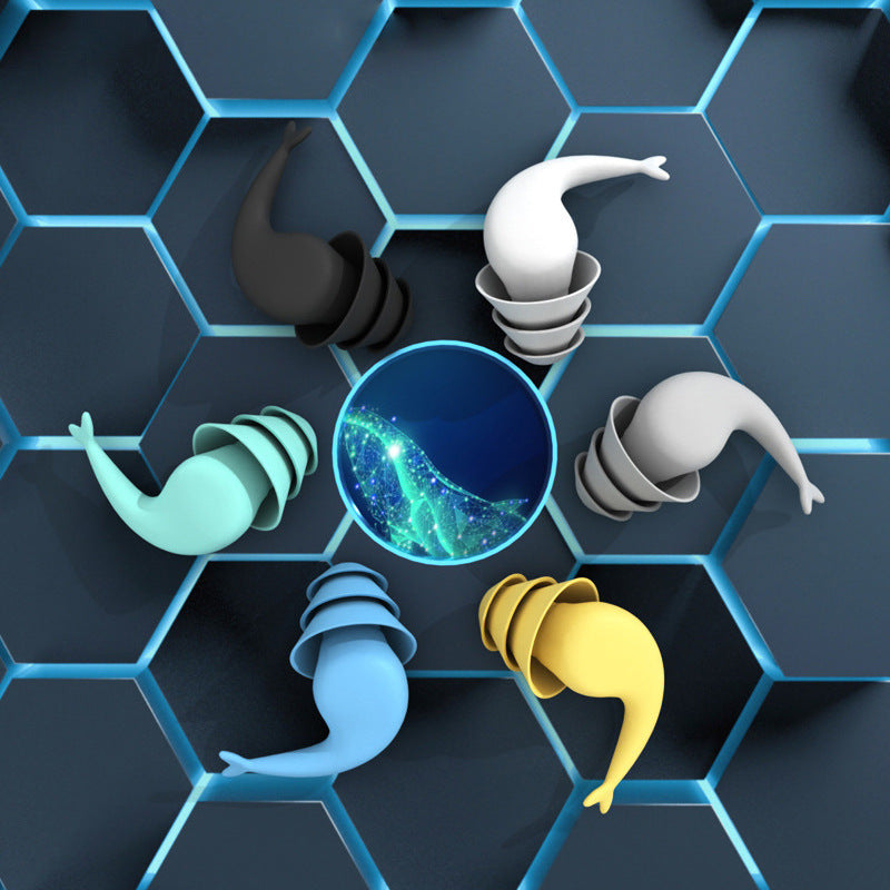 Mermaid earplugs, silicone earplugs, waterproof earplugs for showering and swimming, noise reduction earplugs 528