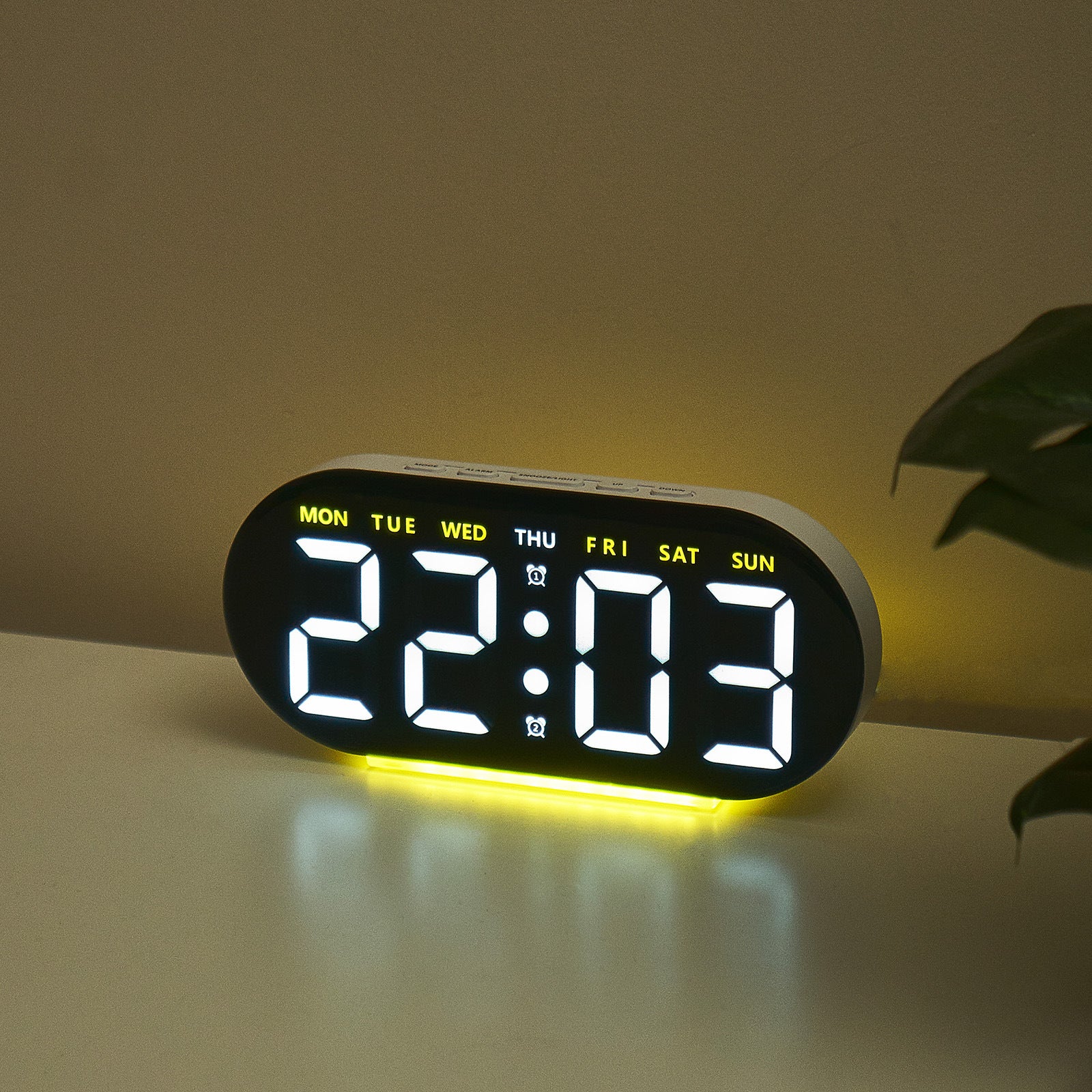 Hot selling multifunctional clock, simple large screen LED electronic clock, ambient light, bedside alarm clock 588