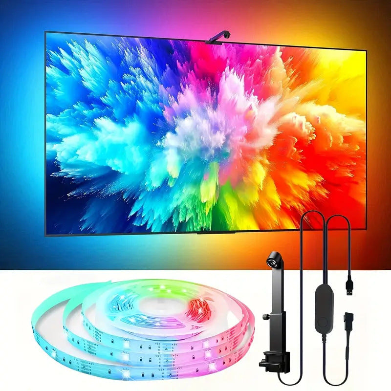 Smart ambient light strip for TV and TV screen capture, synchronized with the TV screen, RGB color LED ambient light 554