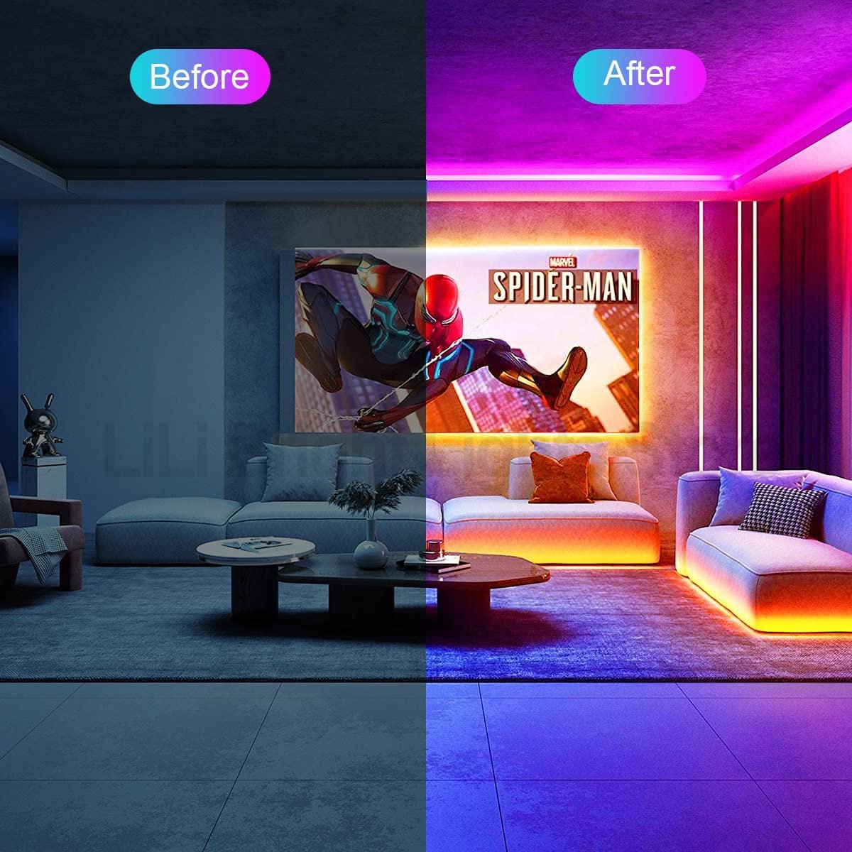 LED light strip kit 5V5050/2835rgb music rhythm 44-key Bluetooth APP control ambient light 535