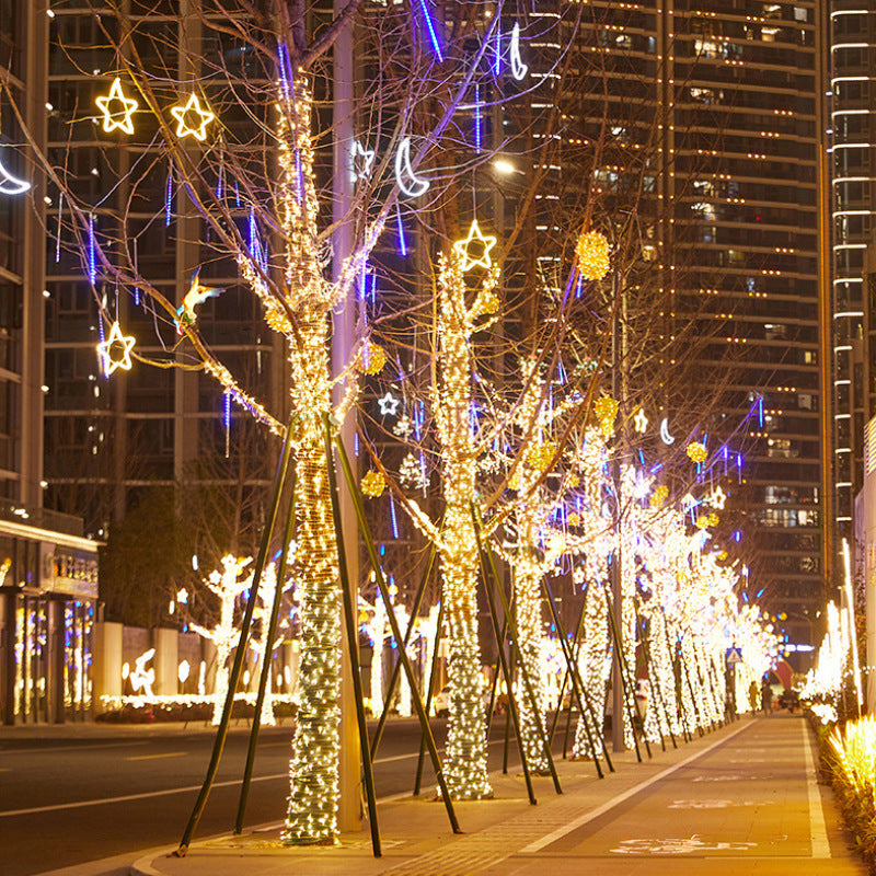 LED color lights, flashing lights, string lights, starry sky lights, solar powered high brightness waterproof outdoor decoration atmosphere light strips 563