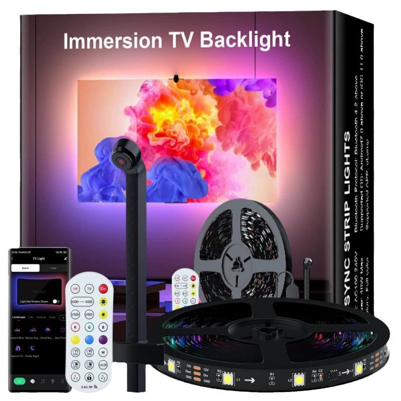 Smart ambient light strip for TV and TV screen capture, synchronized with the TV screen, RGB color LED ambient light 554