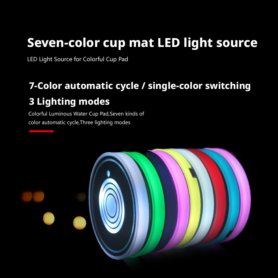 Car luminous coasters with single CE certification, popular car charging cup lights 558