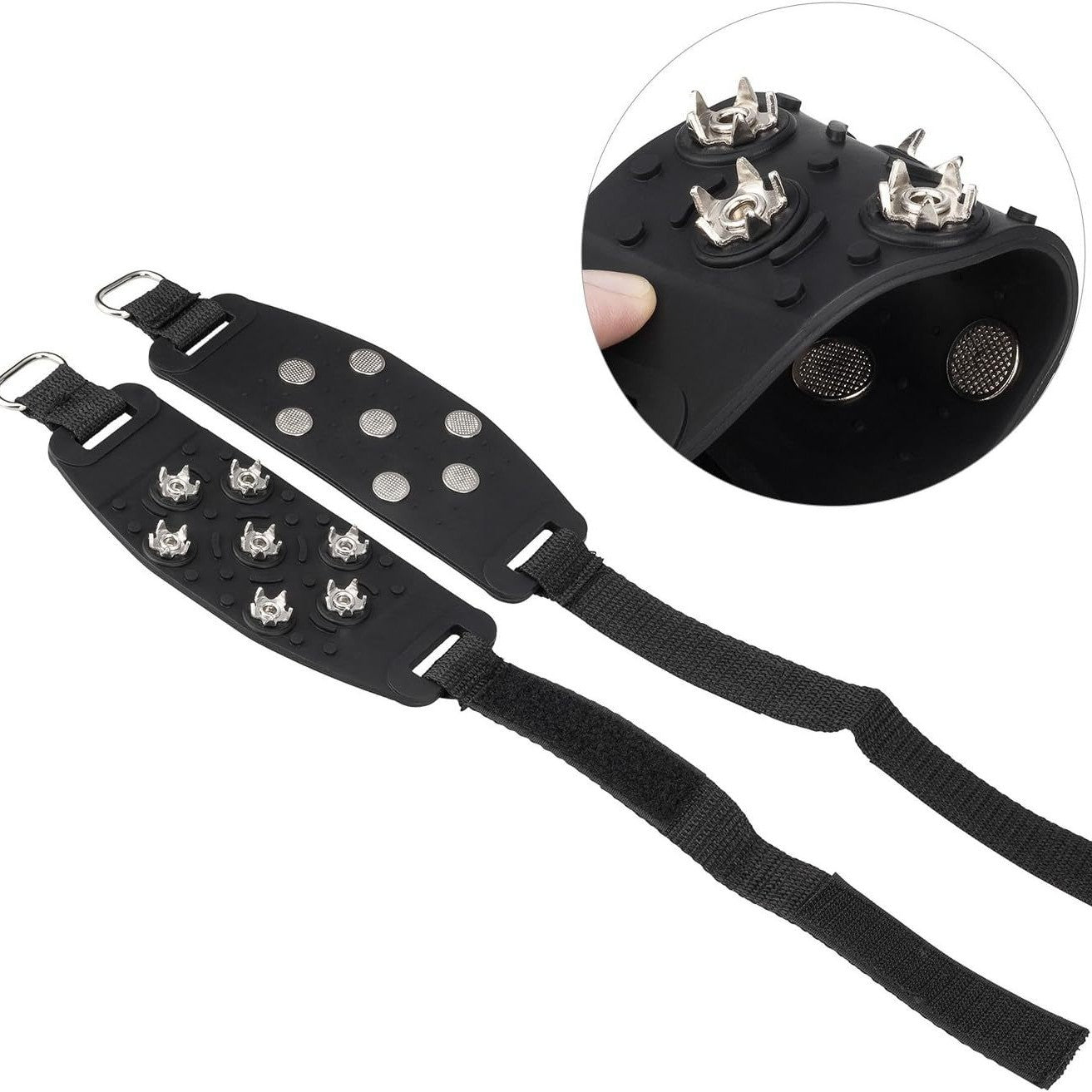 Velcro crampons for outdoor mountaineering and rock climbing shoes, crampons for mud and snow, anti-slip crampons 520