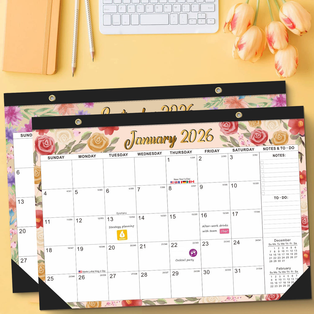 Creative Calendar 2026 English Version Popular Wall Calendar 18 Month Countdown 580