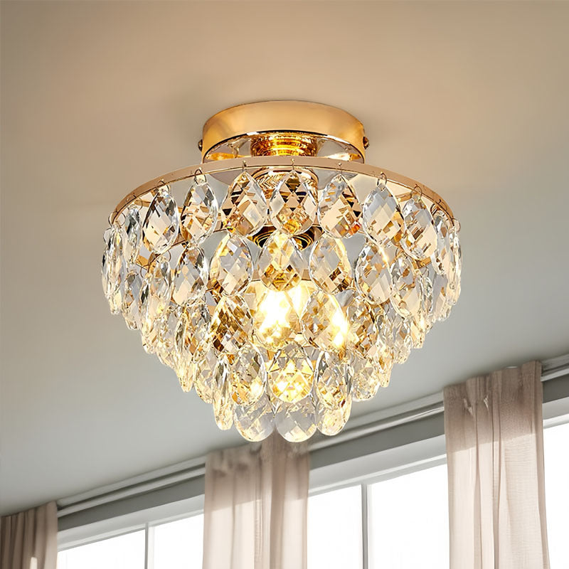 Modern minimalist LED hallway light with black crystal ceiling light fixture for entryway corridor lighting 601