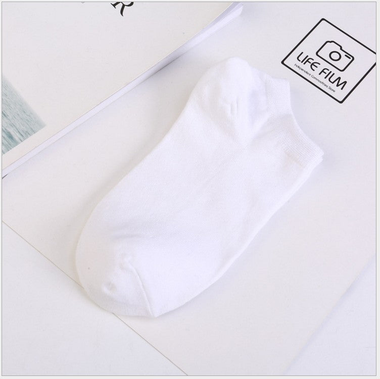 Individually packaged ankle socks, plain black, plain white, plain gray 501