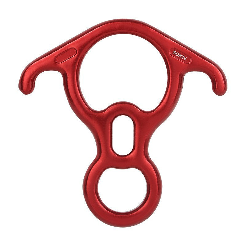 Figure-eight descender, mountaineering, rock climbing, rappelling, high-altitude work rope descender 519