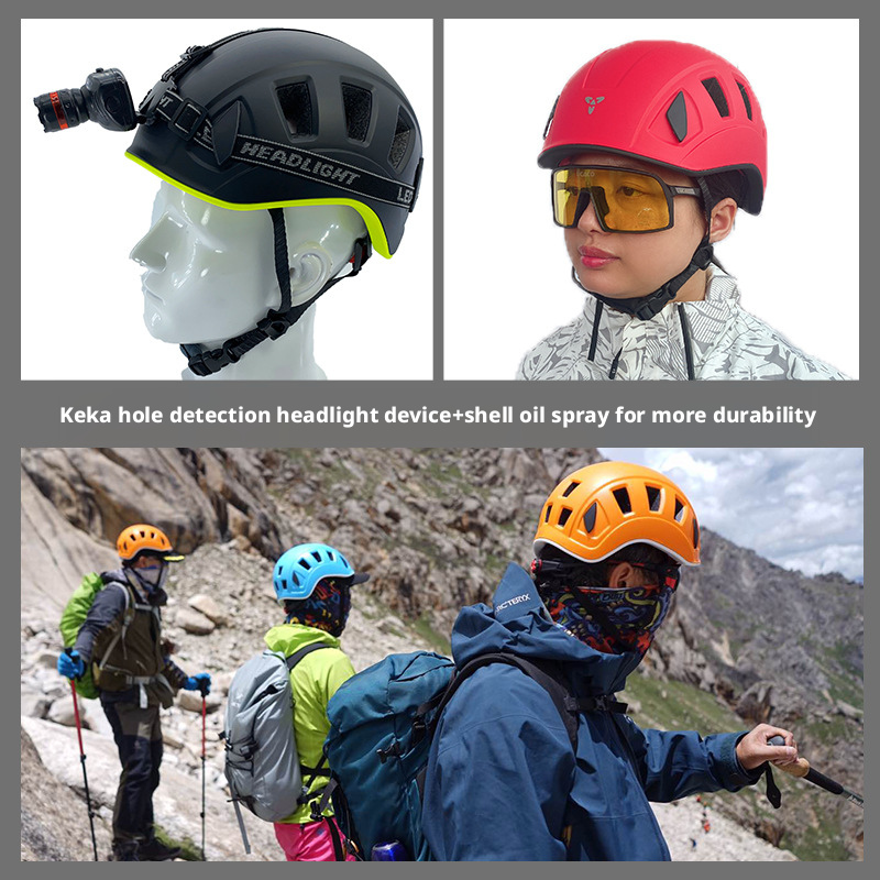Outdoor sports adventure helmet for mountaineering, ice climbing, and rock climbing - ultralight protective helmet 521