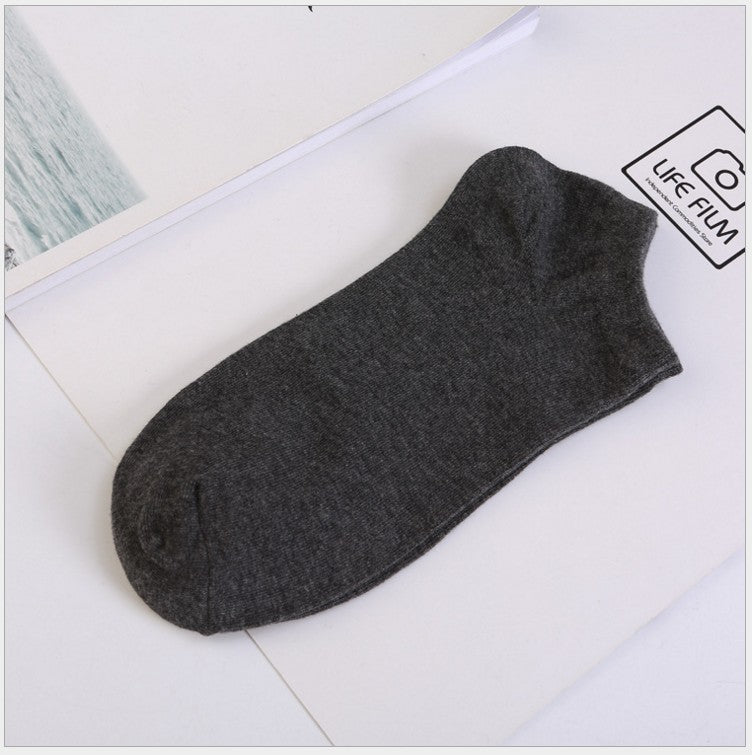 Individually packaged ankle socks, plain black, plain white, plain gray 501