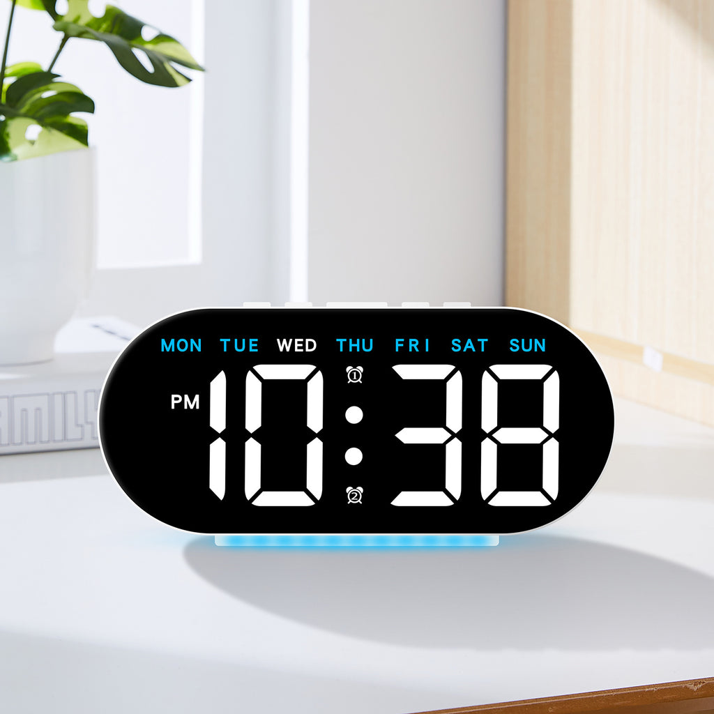Hot selling multifunctional clock, simple large screen LED electronic clock, ambient light, bedside alarm clock 588