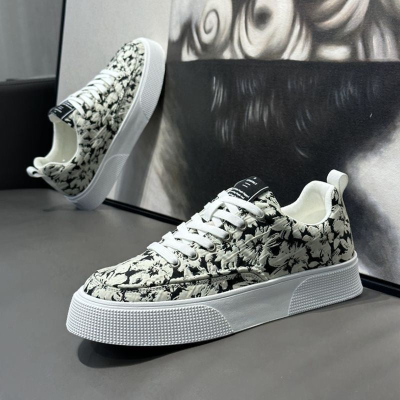 Men's Summer Comfortable and Breathable Canvas Shoes Thick-Soled Sneakers Trendy and Versatile Fashion 496