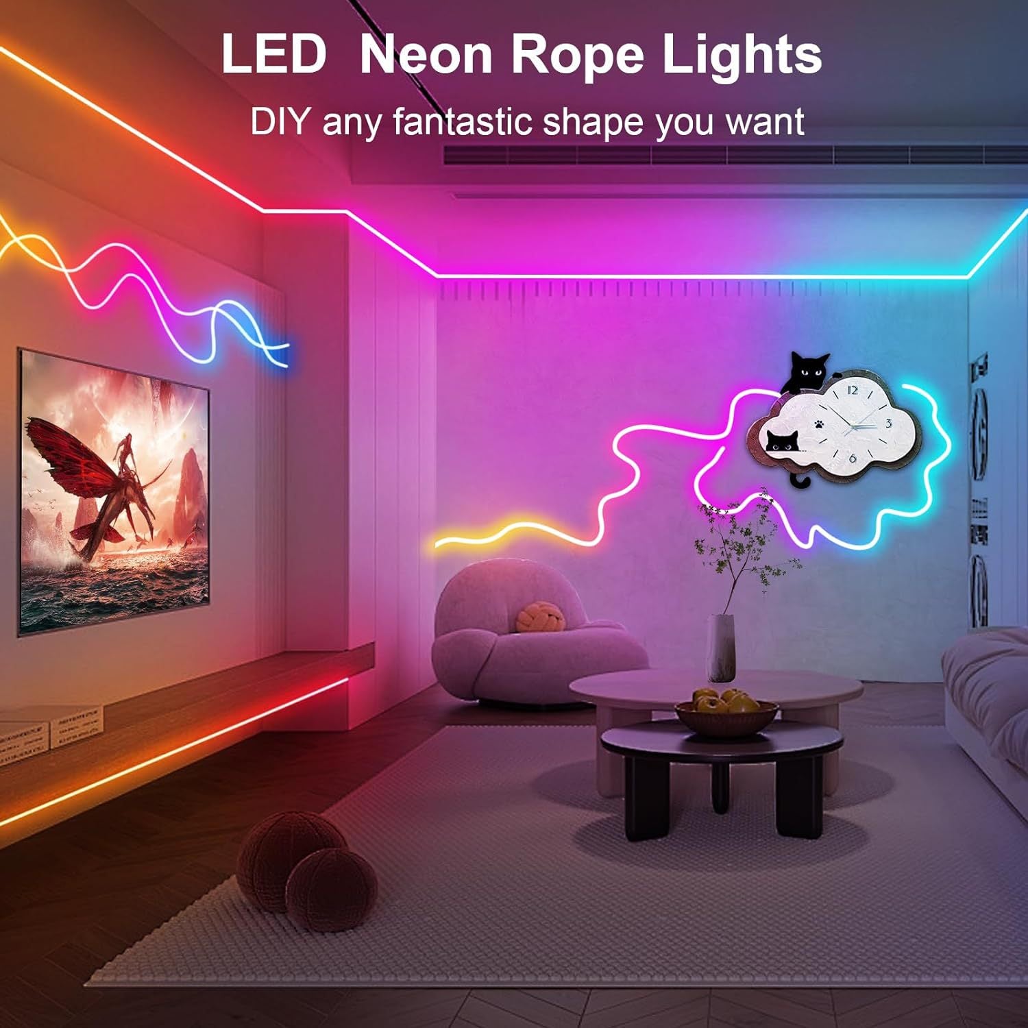 LED neon light with remote APP control IP65 flexible neon light strip 545