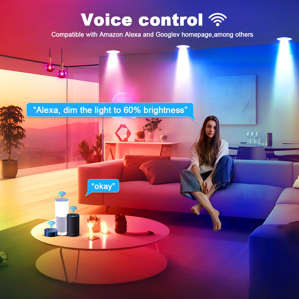 Graffiti smart WiFi bulb light Alexa voice control LED Bluetooth bulb 538