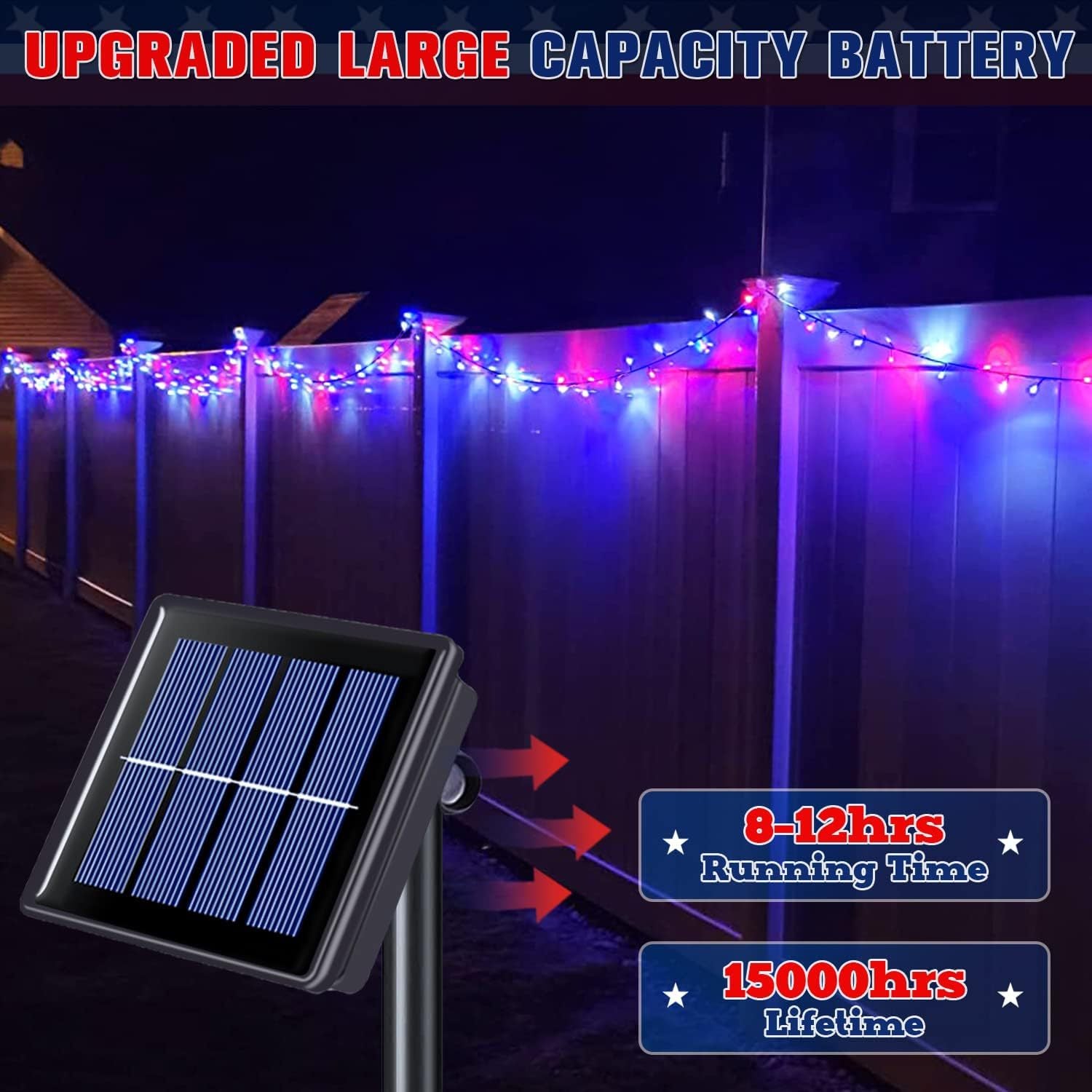 Outdoor solar light string, Christmas day, courtyard garden decoration, starry sky 561