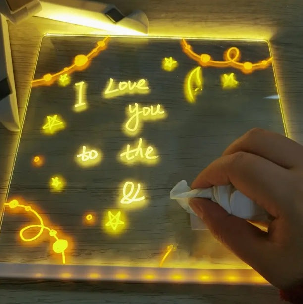Large LED bulletin board with color, illuminated message board, drawing and writing board 566