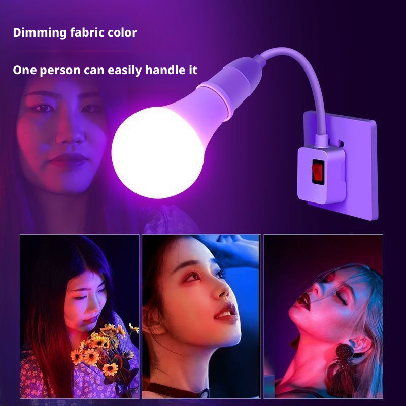 A60 Colorful RGB Light Bulb 16 Color LED Remote Control Light Bulb Internet Celebrity Live Room Dimming Atmosphere Light Bulb 542