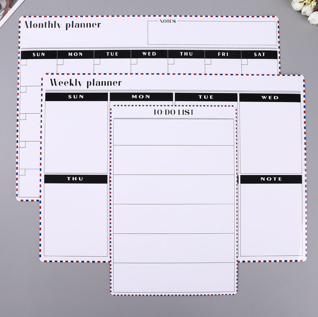 Magnetic schedule customized refrigerator sticker calendar magnetic whiteboard sticker 579