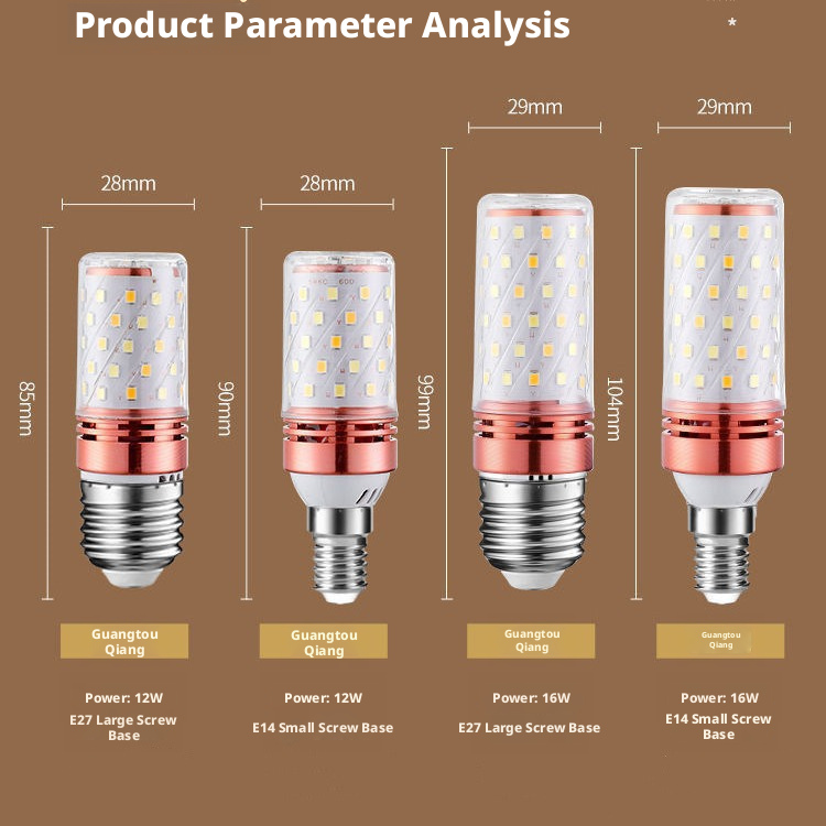 LED bulb screw energy-saving corn lamp super bright household E27E14 crystal pendant light 549