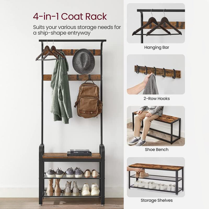 Simple coat rack for entryway, shoe rack for living room 603
