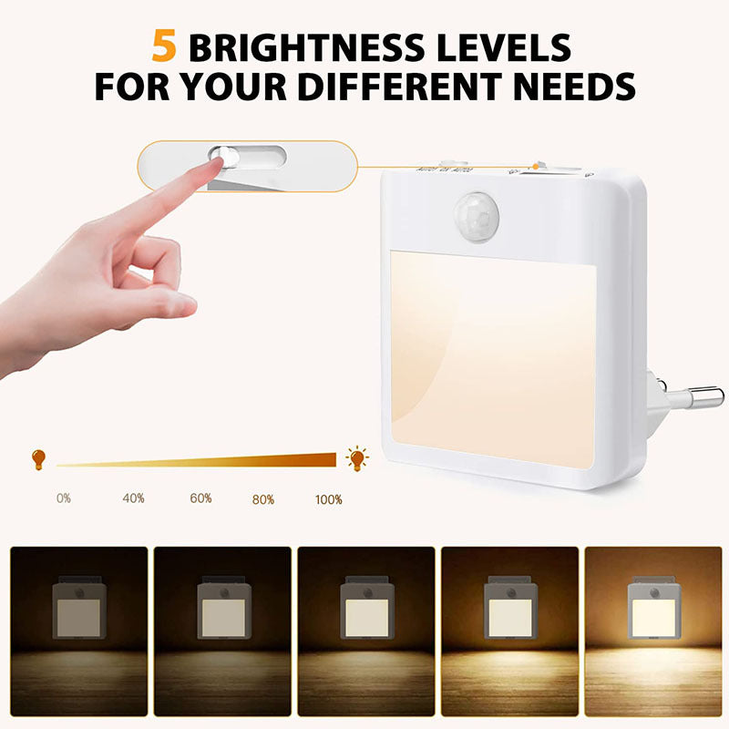 Night light infinite dimming plug-in night light adjustable brightness human body sensing night light 572