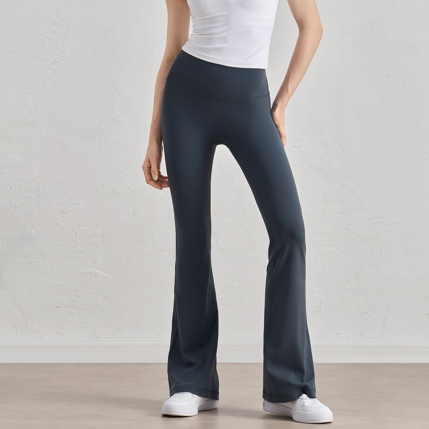Lycra nude-feel size-free yoga flared pants, high-waisted and butt-lifting 1524CK
