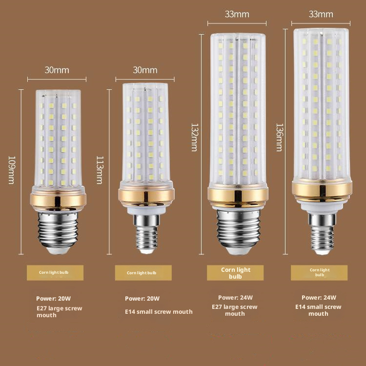 LED bulb screw energy-saving corn lamp super bright household E27E14 crystal pendant light 549