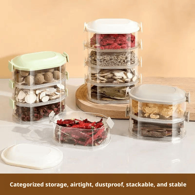 Spice storage box, seasoning jar, household high-end peppercorn and star anise storage box, airtight jar, kitchen food grade 609