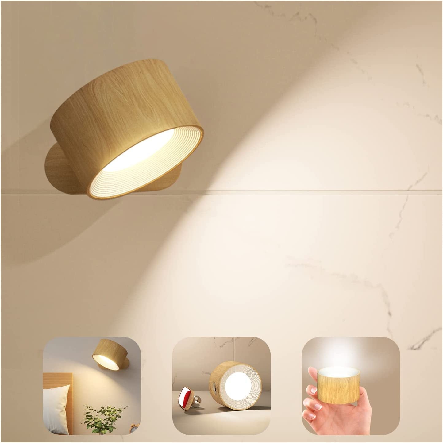 USB charging wall light LED bedside reading book light charging portable touch adjustable night light magnetic suction cabinet light 575
