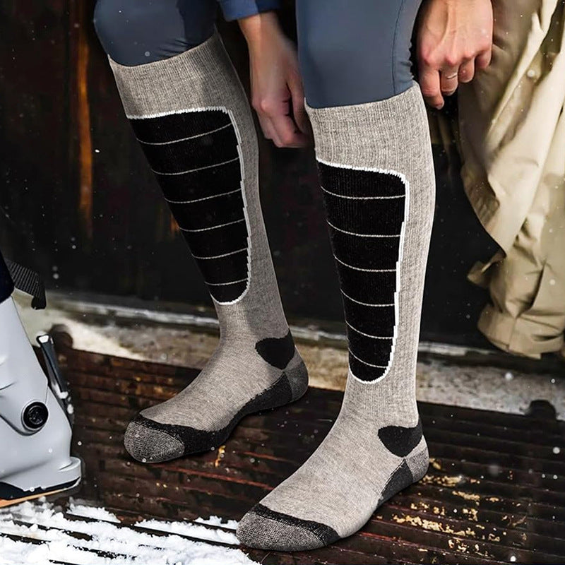 Winter ski socks, extra thick and warm, hiking socks, men's and women's outdoor wear-resistant sports socks 525