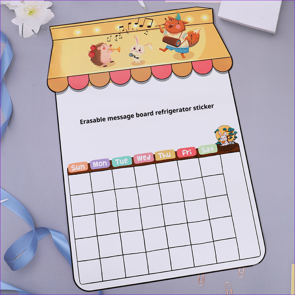 Magnetic schedule customized refrigerator sticker calendar magnetic whiteboard sticker 579