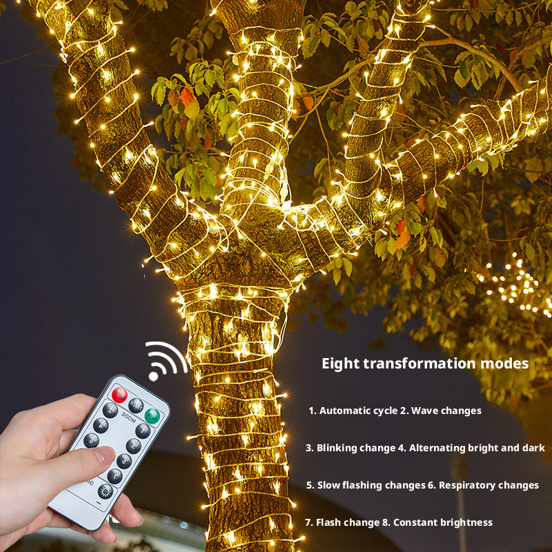LED color lights, flashing lights, string lights, starry sky lights, solar powered high brightness waterproof outdoor decoration atmosphere light strips 563