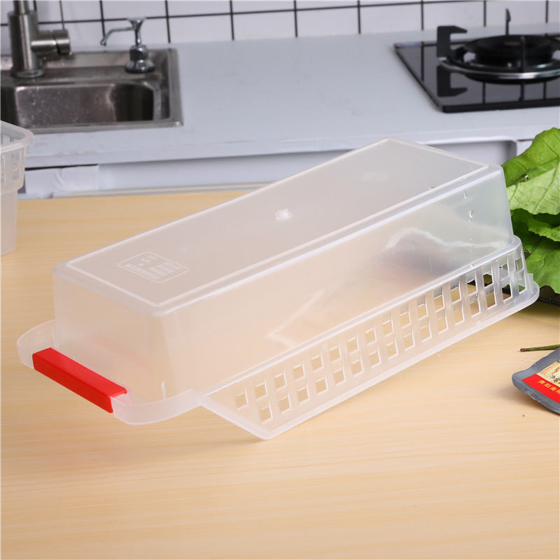 Japanese-style refrigerator plastic storage basket, food and beverage drawer-type storage box 610