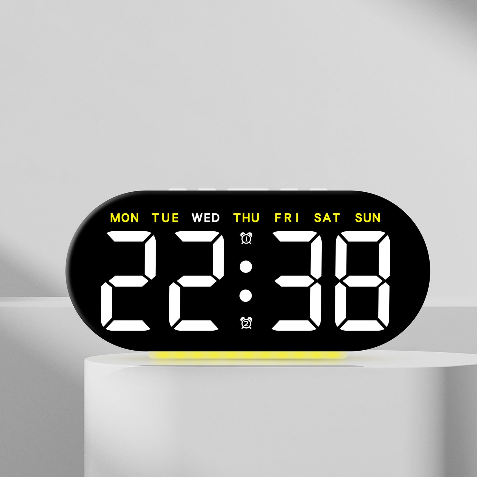 Hot selling multifunctional clock, simple large screen LED electronic clock, ambient light, bedside alarm clock 588