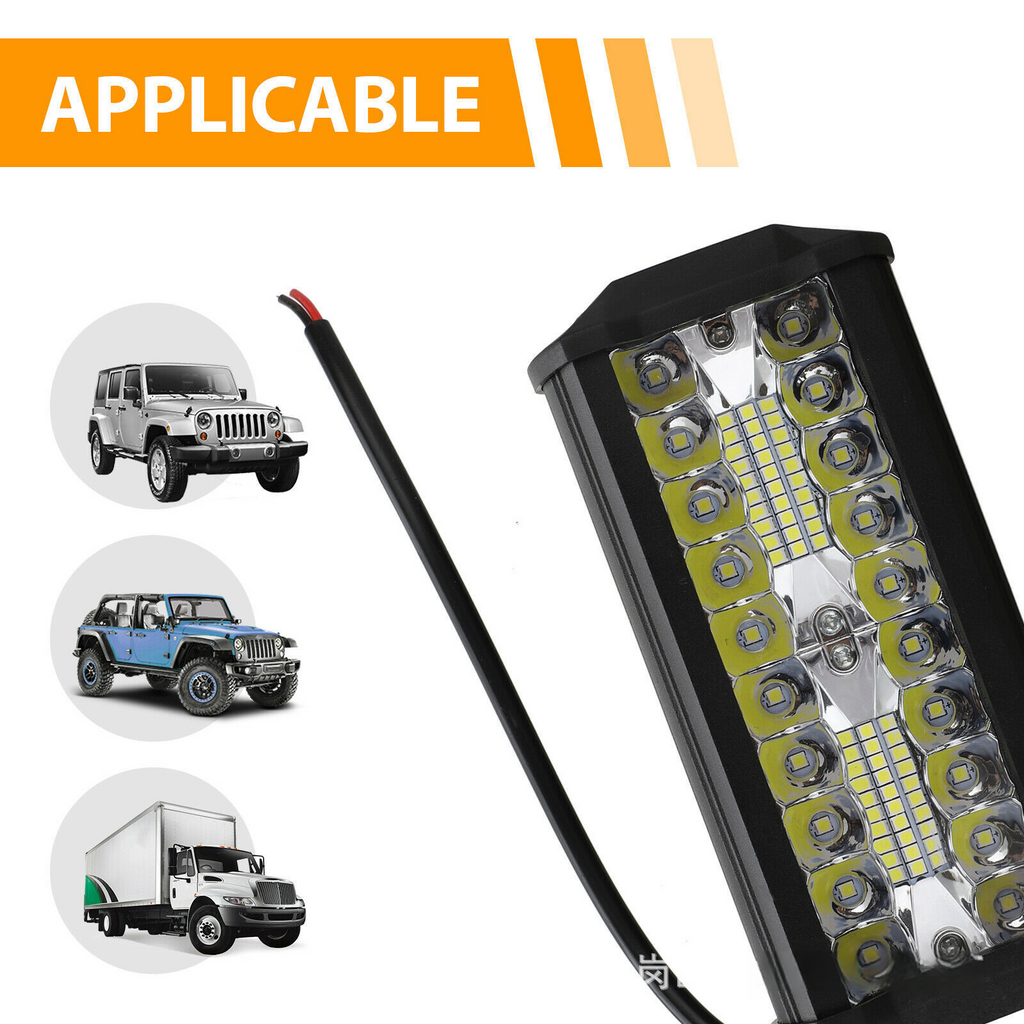 Three row 7-inch 400w work light spotlight strip light for off-road vehicle roof front bumper spotlight 547